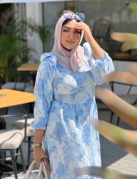 Sky blue dress