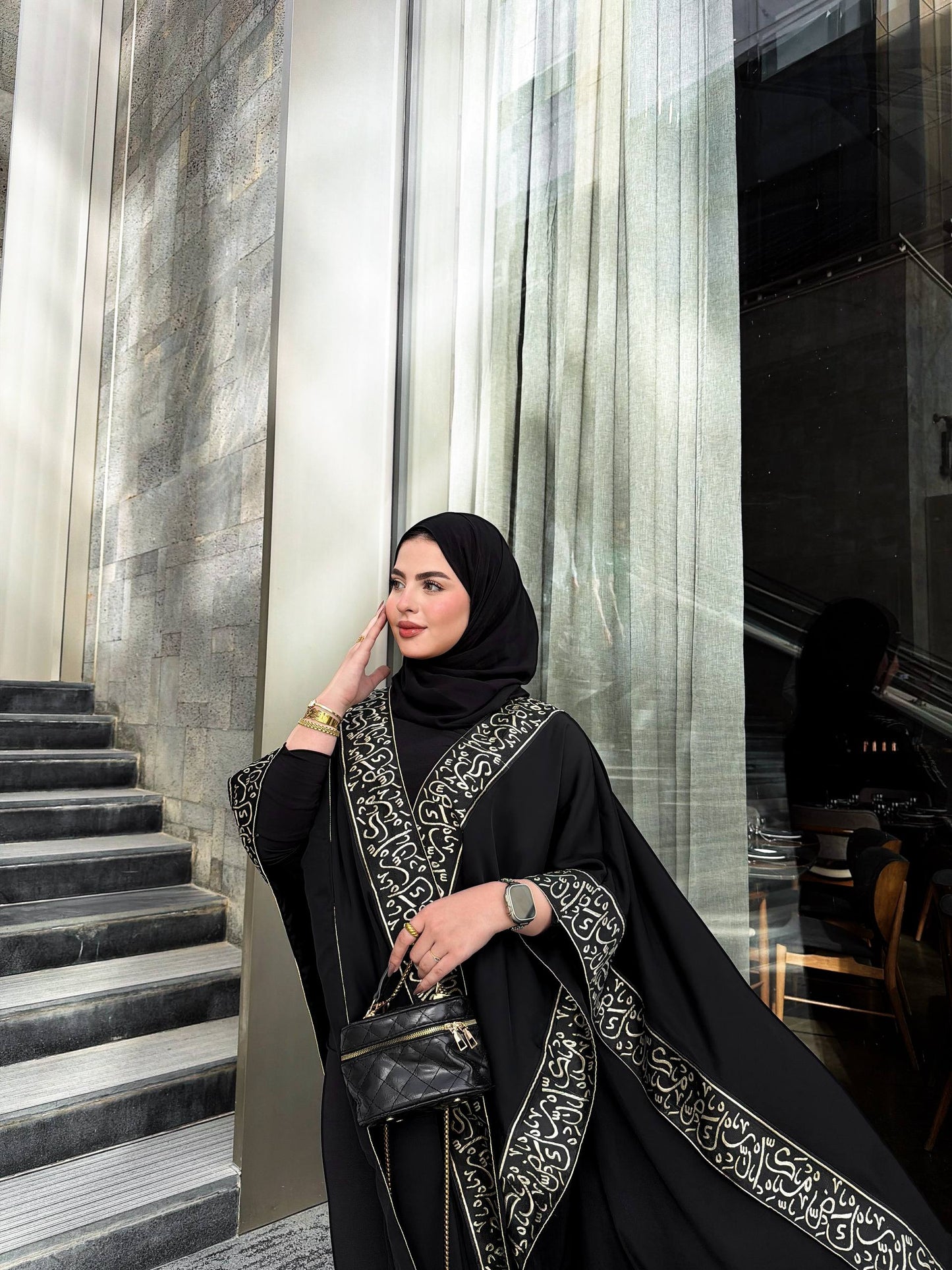 Shaaal kaftan with Arabic tape